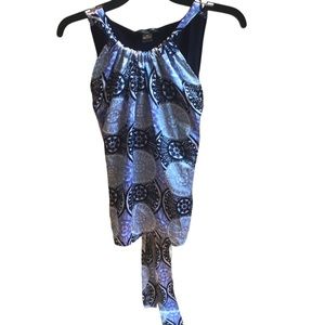 August silk halter top Subtle flaw- make an offer ! mixed fabric top